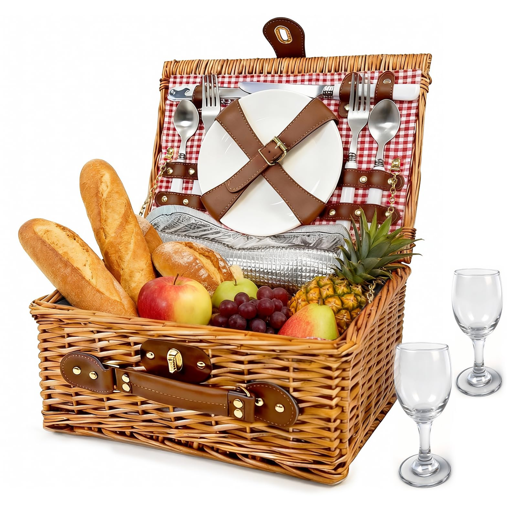 Outdoor Picnic Basket - 4 Pack