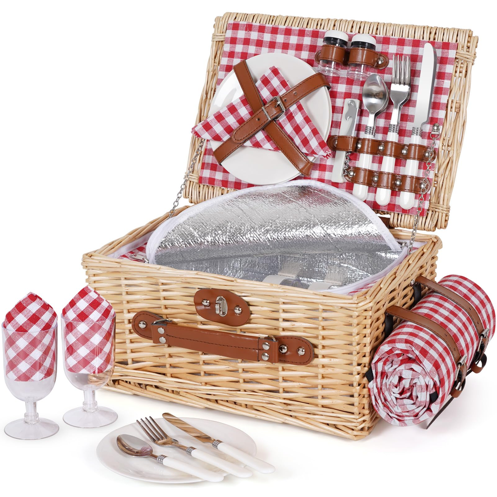 Easy Clean Picnic Basket - Assorted