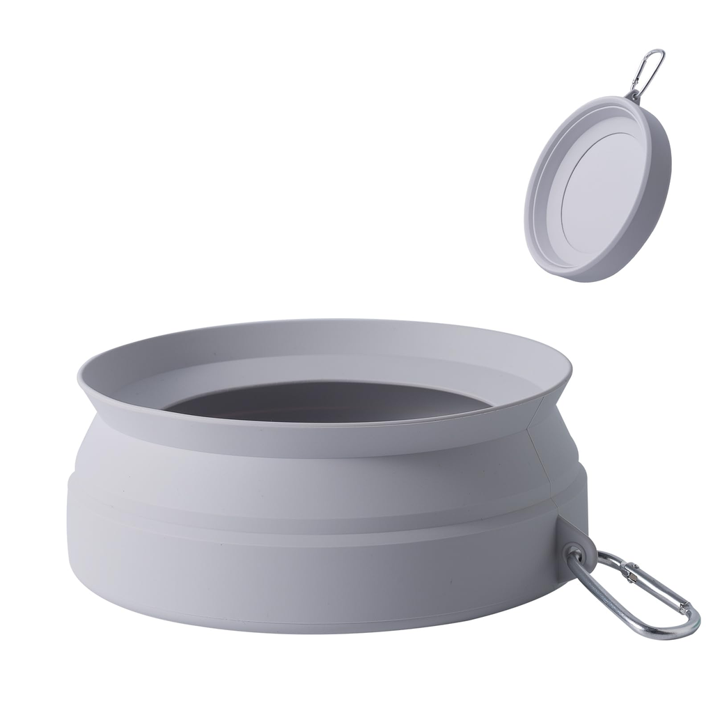 Waterproof Collapsible Dog Bowl - Charcoal