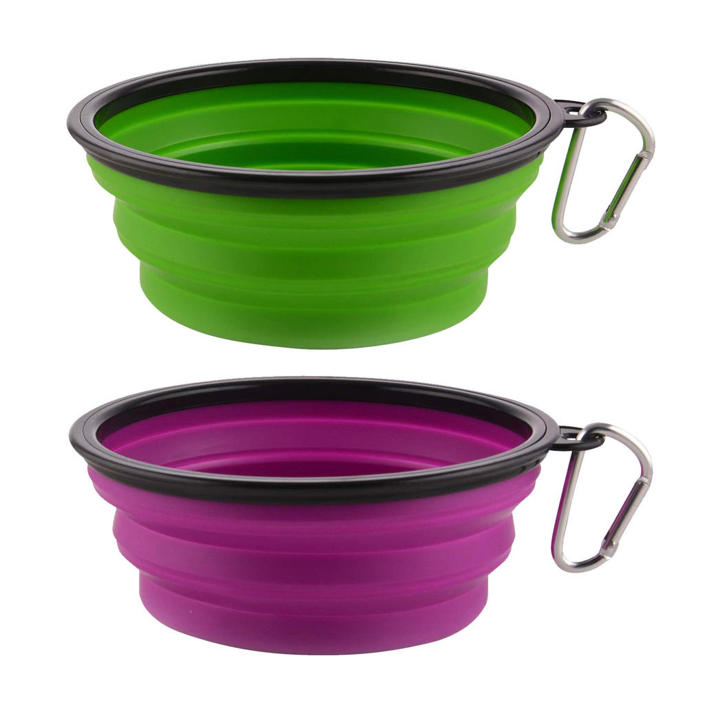 Waterproof Collapsible Dog Bowl - Olive