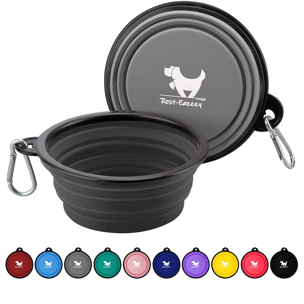 Travel Collapsible Dog Bowl - Olive
